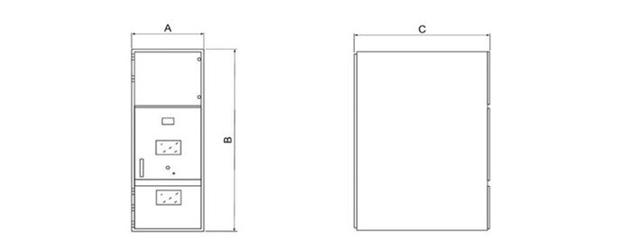 封閉開關(guān)設(shè)備箱體尺寸圖