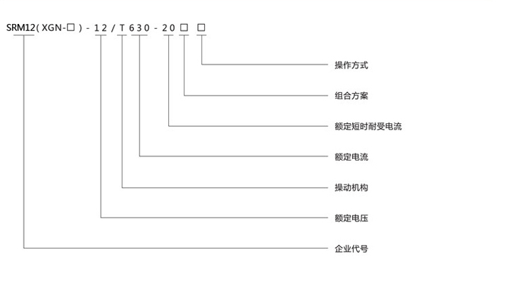 式電氣開(kāi)關(guān)設(shè)備型號(hào)示意圖