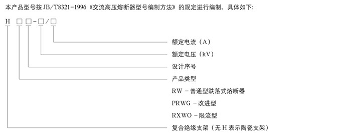 跌落式熔斷器型號含義