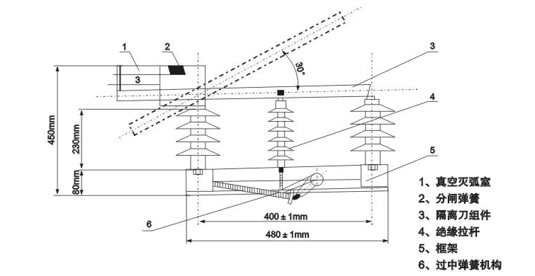 高壓真空負荷開關結構圖